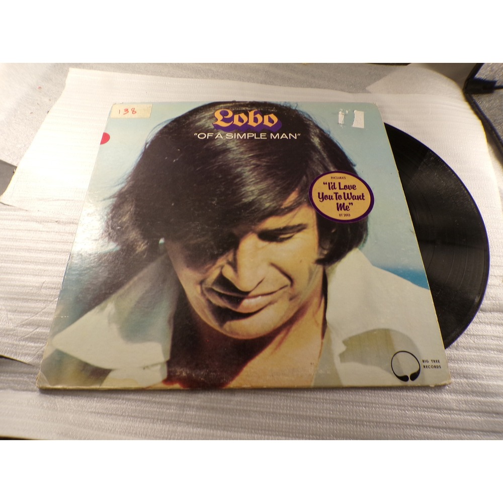 Lobo Of A Simple Man Vinyl LP 1972 Big Tree Records BT 2013 Promotional Copy